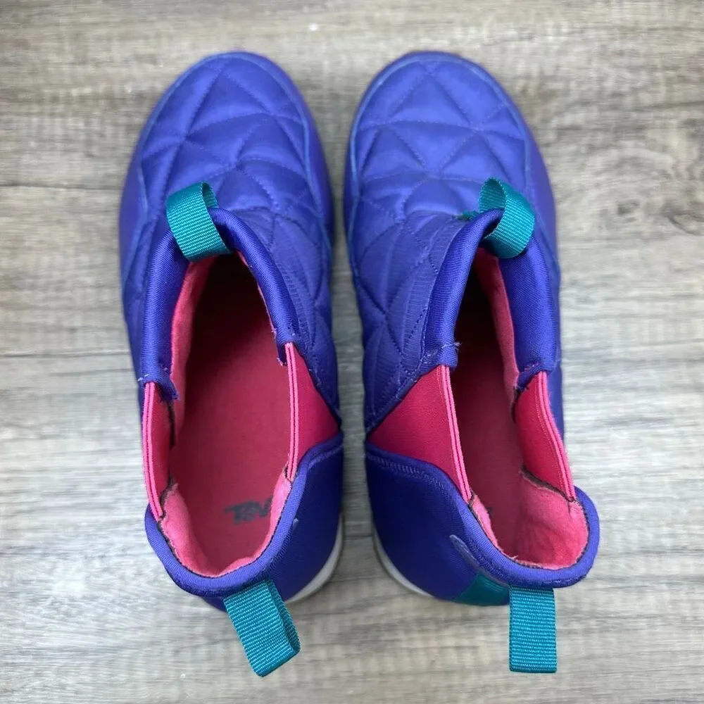 Teva~Girls~”Ember Mid Ultraviolet/Pink Quilted Classic Micro-Fiber Bootie~Size 4